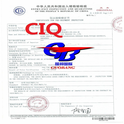 Convenient CIQ Certificazione di Origine e Fumigation Sosa con servizio di spedizione di corriere
