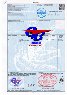 Modulo A Modulo E Modulo F Certificato di Origine TNT
